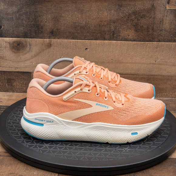 BROOKS GHOST MAX WOMENS ATHLETIC SHOES MELON ORANGE RUNNING GYM TRAIN SIZE 10.5B - Picture 9 of 9